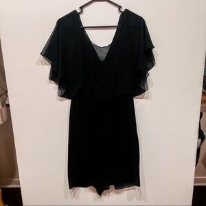 BCBG Flutter Sleeve Black Dress SZ-6